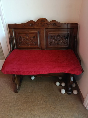 Antique carved handmade sofa used