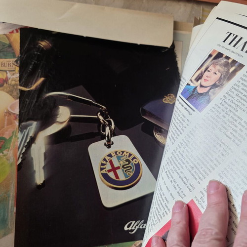 Magazine scraps from the 80s used