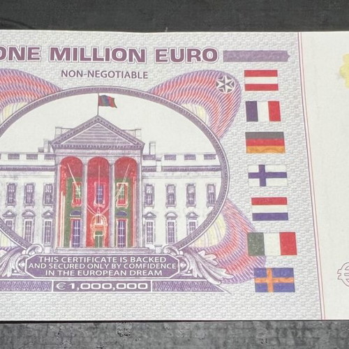 Collectible fake banknote 1,000,000€ new