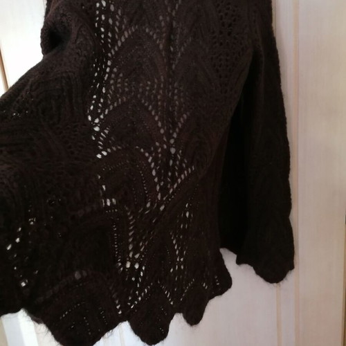 Salepepe mohair cardigan new brown size M/L with special trim
