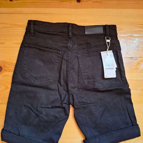 Mango black denim shorts, size S
