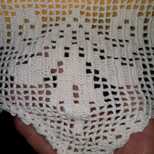 Handmade blanket with pillowcase like new, white