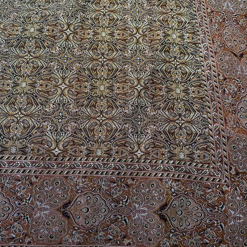 Collectible silk fabric like new 94×94 cm with oriental pattern