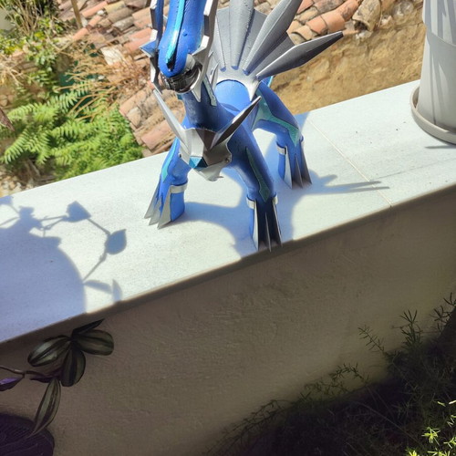 The Master of Time Dialga 3D printed figure 30 cm hand painted