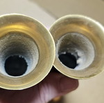 Vintage Indian brass vases used, set of two