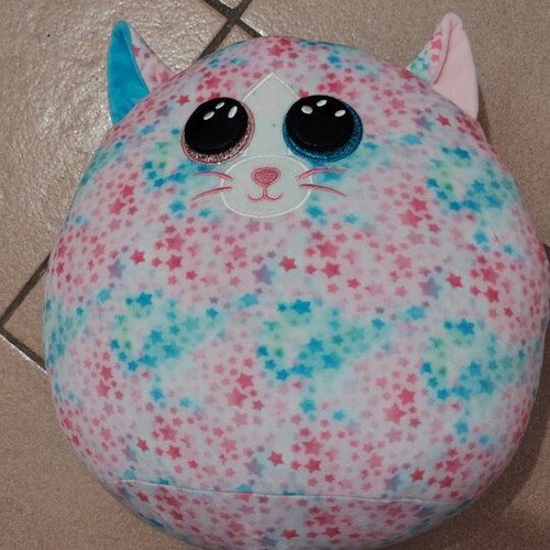 TY Squishy Beanies Emma Cat with Stars 38cm like new
