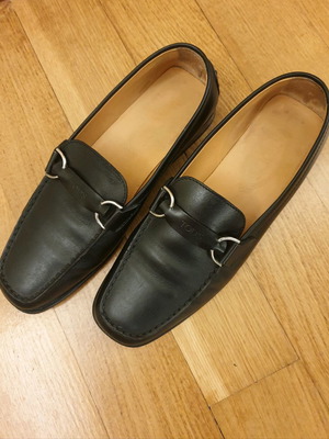 Tod's leather moccasins used, black, size 39