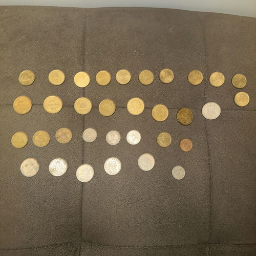 Greek drachma coin collection used, pack of 32 pieces 1976–2000