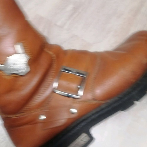 Motorex men's boots made of natural leather used, size 43
