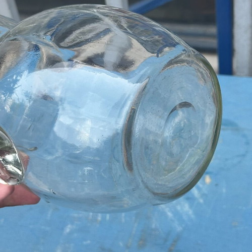 Vintage glass serving pitcher 20 cm used, classic design