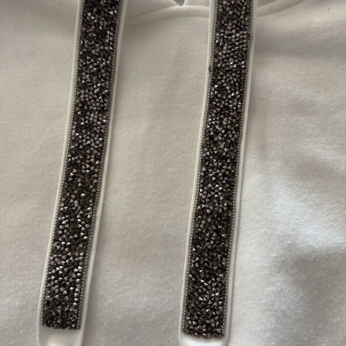 Tally Weijl white sweatshirt with rhinestone details like new, size S