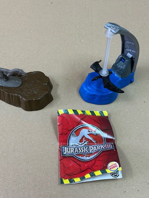 Playset Amblin 2001 Jurassic Park III για Burger King μεταχειρισμένο, πακέτο 2
