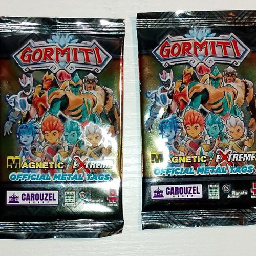 Gormiti official metal tags new, pack of 4