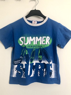 Blue children's t-shirt size 5 used, cotton, summer print