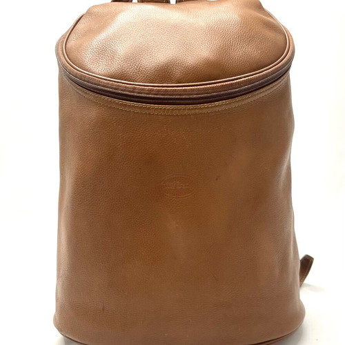 Longchamp brown leather backpack used condition