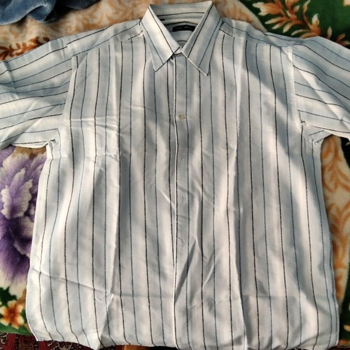Men's shirt blue with dark blue and black stripes 2XL like new