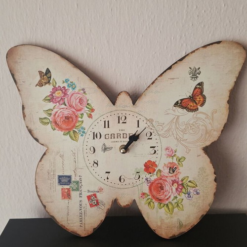Inart Butterfly Wall Clock new, analog