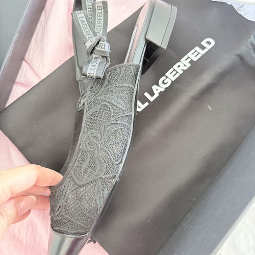 Karl Lagerfeld Ballet Flats Like New Black Size 38