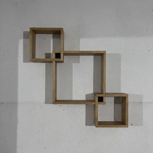 Handmade wall decor made of pine wood oak shade
