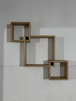 Handmade wall decor made of pine wood oak shade