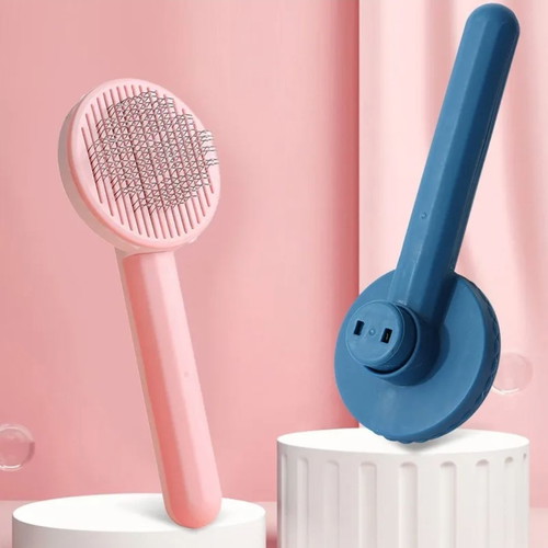 Self-cleaning pet brush new for dogs and cats
