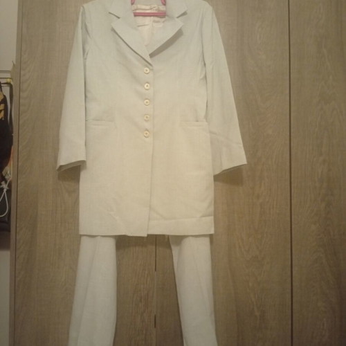Positivo suit like new, long jacket large, straight pants XL