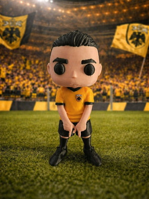 Φιγούρα Sergio Araujo της ΑΕΚ καινούργια, 3d printed, ύψος 10-12 εκ.