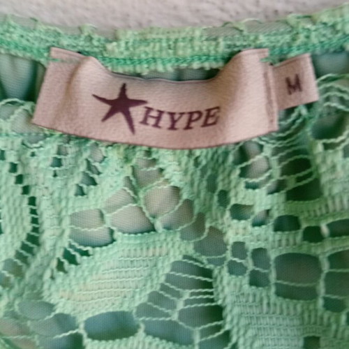Green dress with lace and shoulder cords new by Hype
