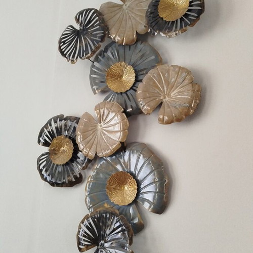 Metal wall art flowers handmade like new