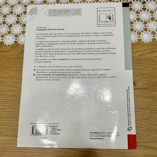 Grammaire facile du français language learning book used, Italian edition