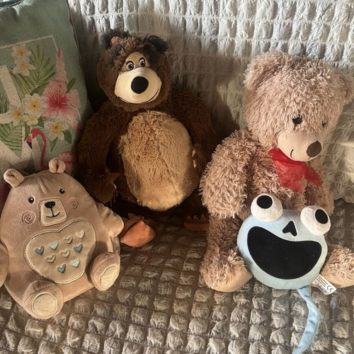 Masha and the Bear Plush Toy Set like new, 4 pieces