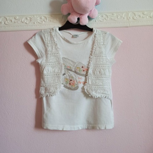 Mayoral blouse girl white size 8 like new