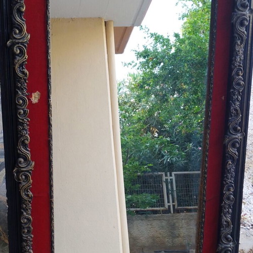 Vintage Love carved mirror used, large
