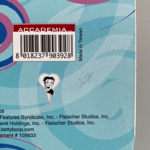 Betty Boop Vintage Notebook 2009 New