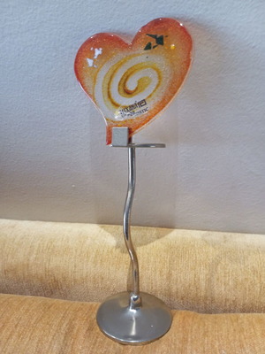 Handmade candlestick like new, height 25 cm