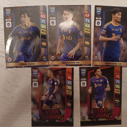 Adrenalyn XL 2025 Panini cards Ulsan Hyundai like new