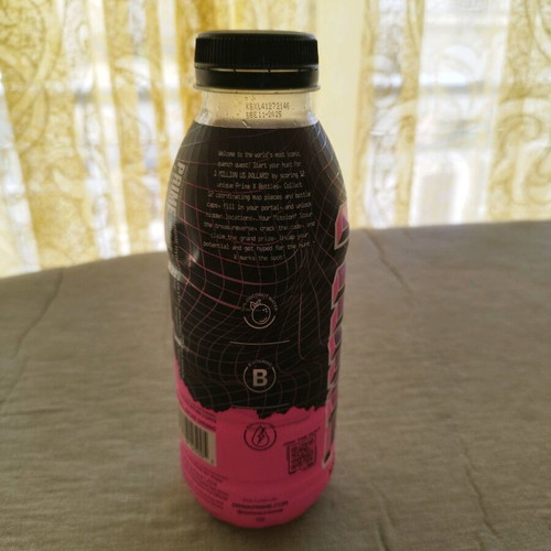 Prime X empty bottle used that sparkles
