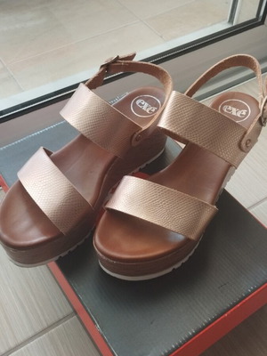 Exe pink gold flatform sandals, size 37