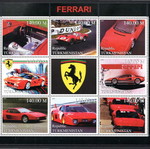 Φύλλο γραμματοσήμων Τουρκμενιστάν Ferrari 1999 καινούργιο, MNH