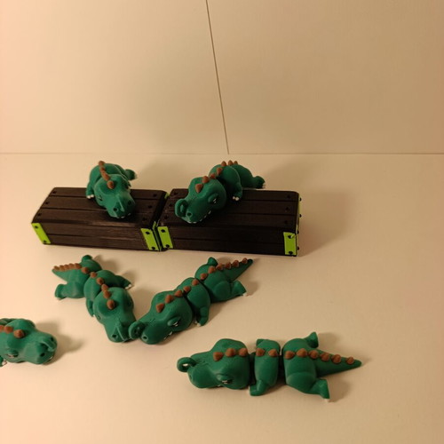 Flexi Dinosaurs 3D Printed with Articulated Moving Body