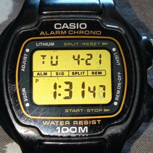 Casio W-725 used black unisex watch