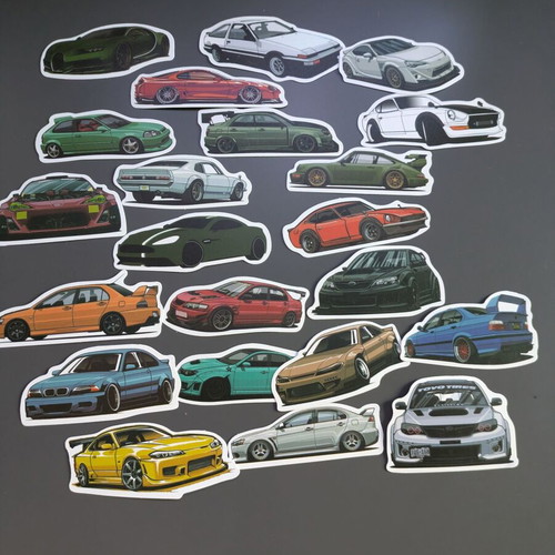 Super Cars Stickers with JDM, Drift and Tuning Designs