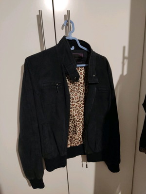Jacket used with tiger print lining and pockets