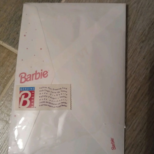 Barbie collectible birthday card with gift dress 1995 new