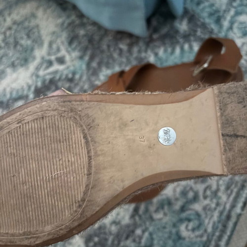 Zara leather platforms like new, brown