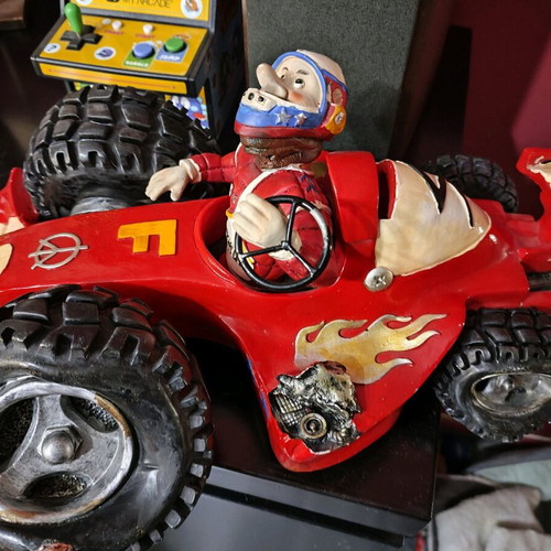 Cartoon piggy bank Formula 1 used