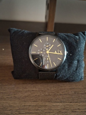 Armani Exchange Watch Black Gold like new men's