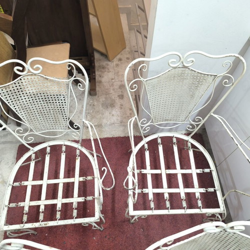 Ferforje chairs used, set of 6 for outdoor without glass