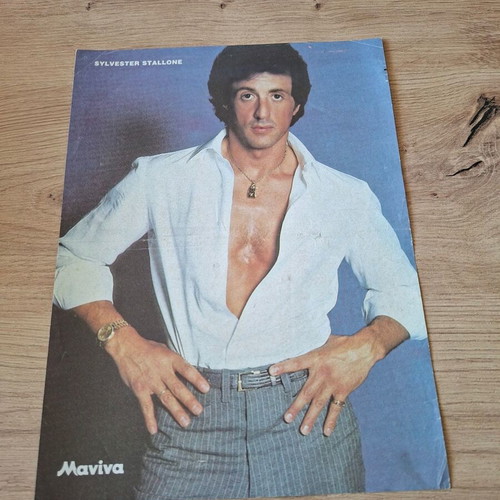Sylvester Stallone Simon Le Bon poster used from 90s Manina magazine
