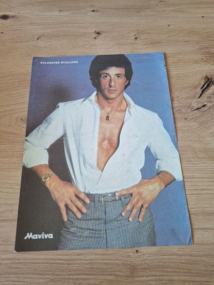 Αφίσα Sylvester Stallone Simon Le Bon μεταχειρισμένη από περιοδικό Μανίνα 90s